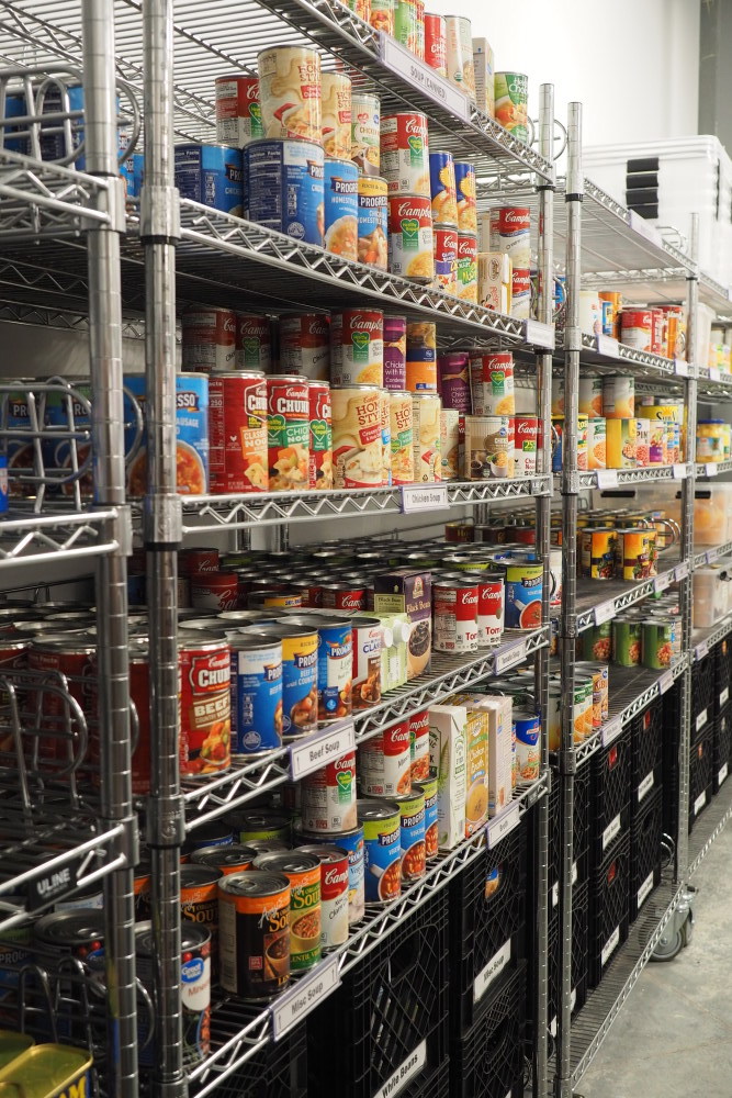 Aisle with canned food